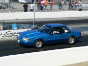 Blue MUSTANG Drag Car